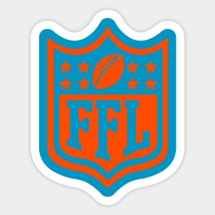 Fantasy Football Logo Miami Dolphins Colors Orange Sticker